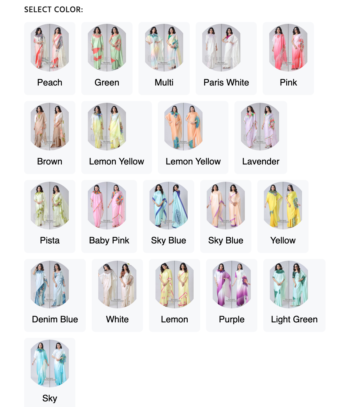 Georgette Satin freehand Ready To Wear Saree