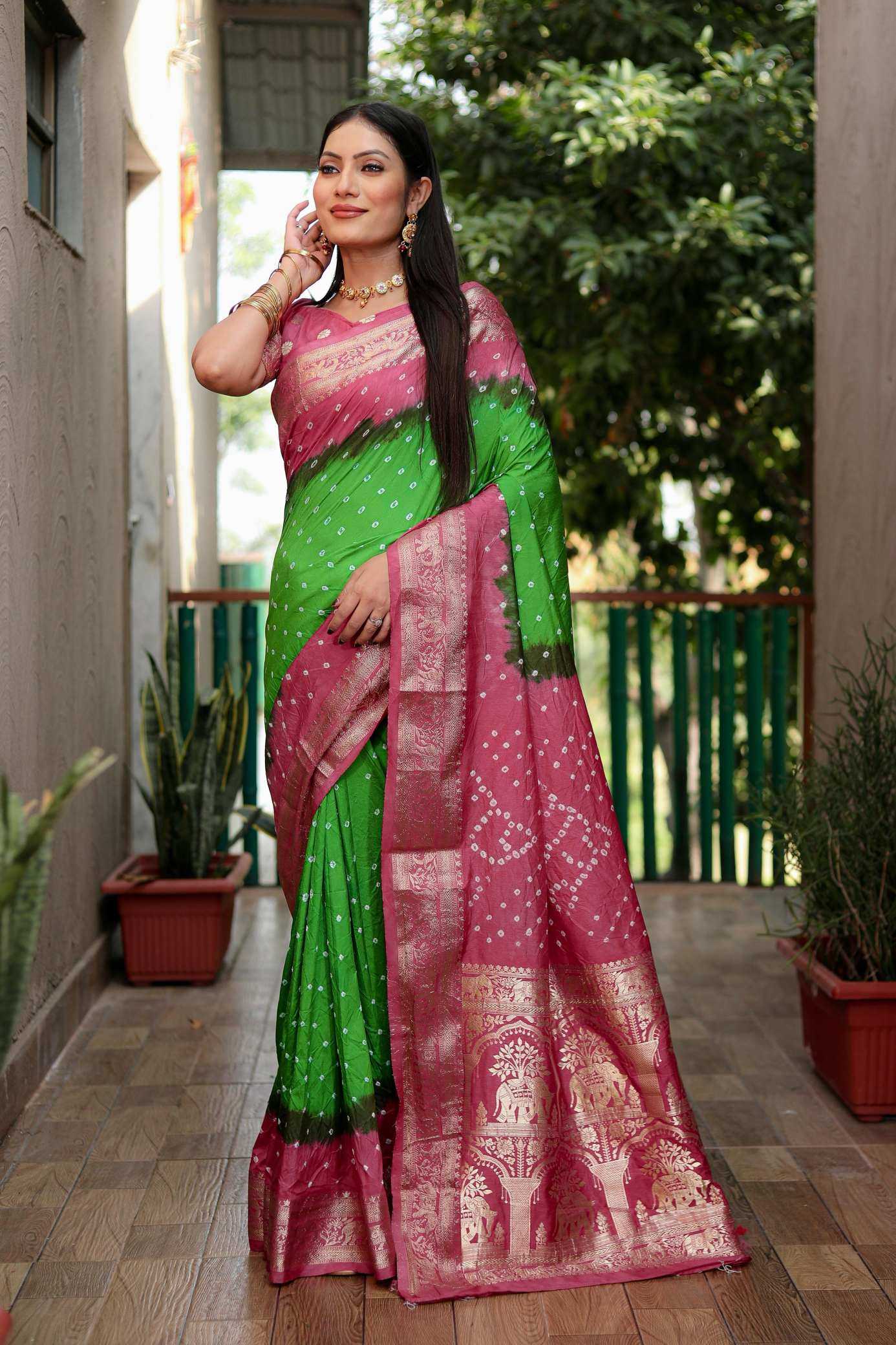 Bandhej Silk Saree Wedding Collection