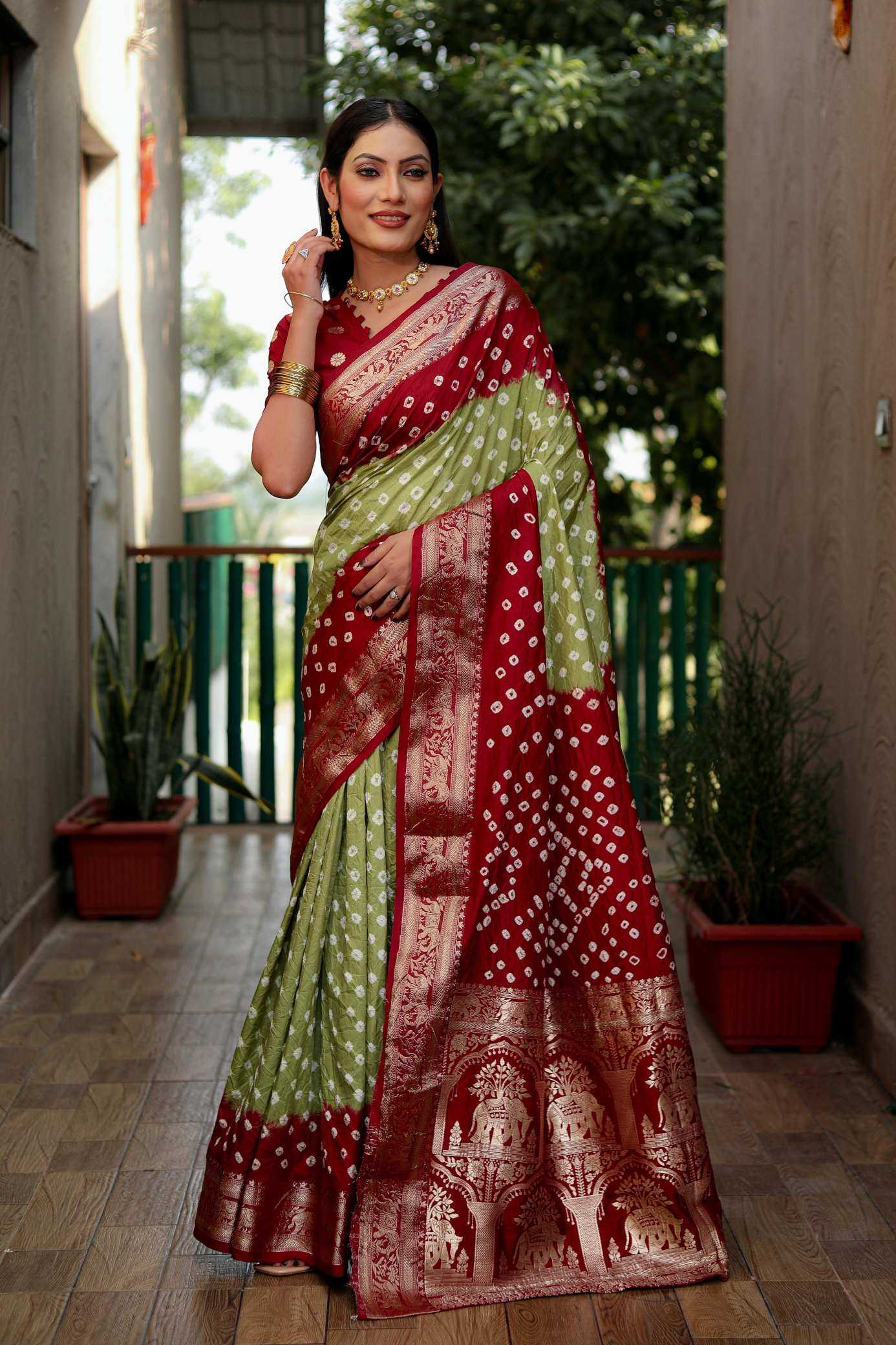 Bandhej Silk Saree Wedding Collection