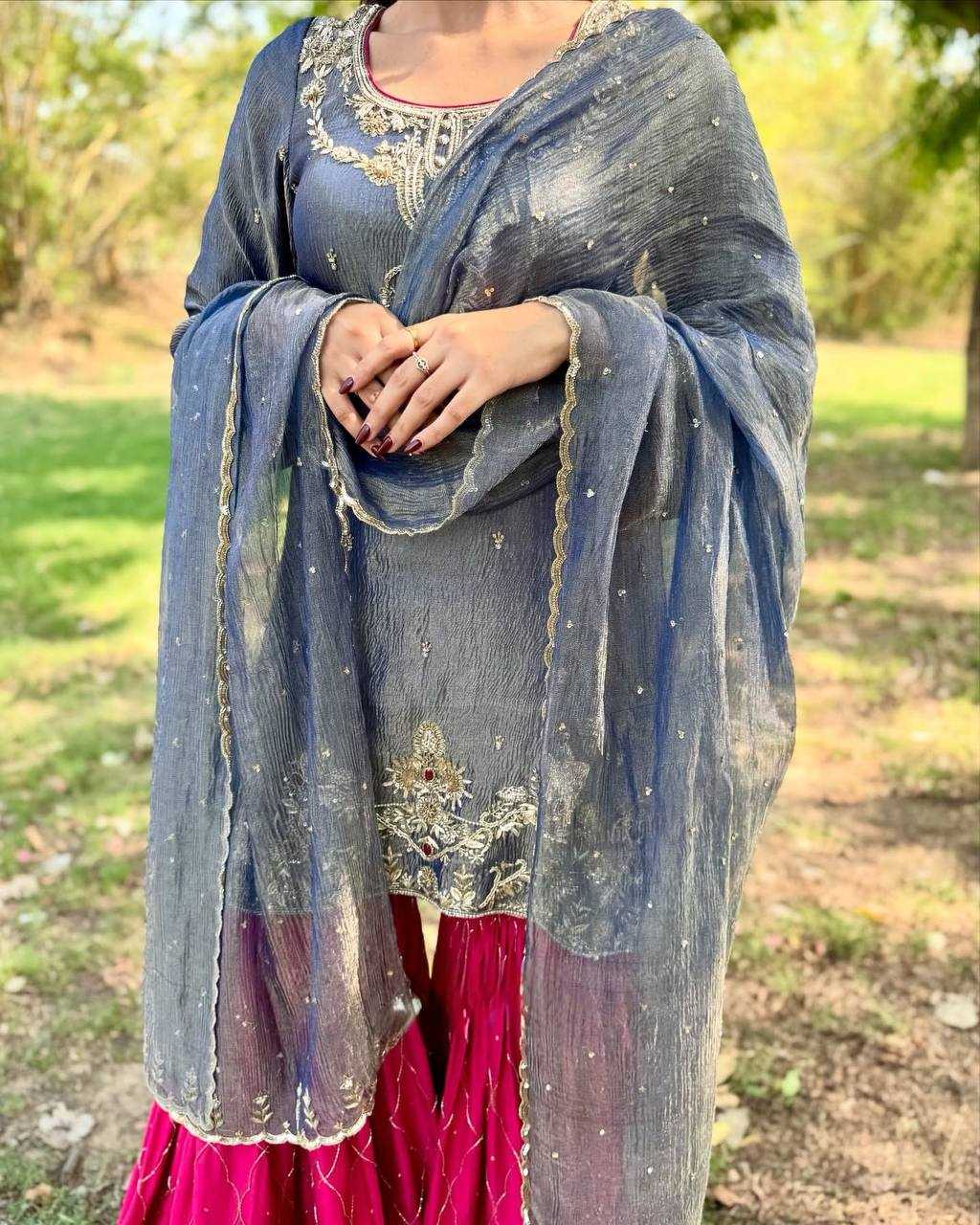 Embroidered Sharara Suit