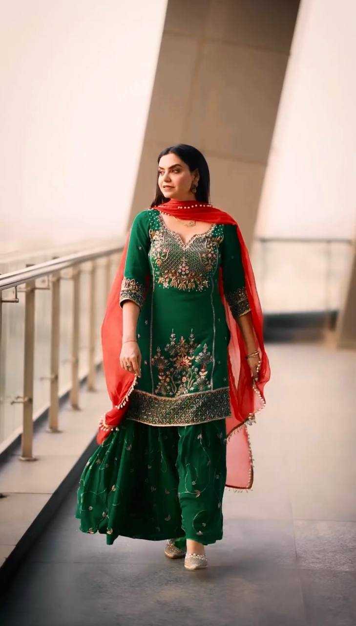 Vibrant Designer Sharara Suit