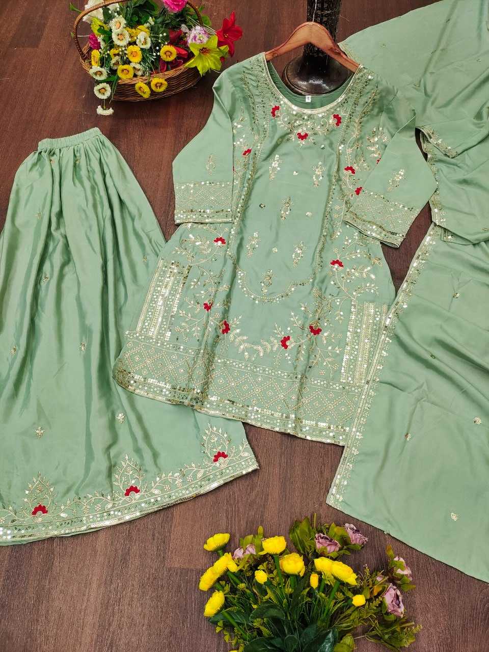 Crepe Palazzo Designer Suit