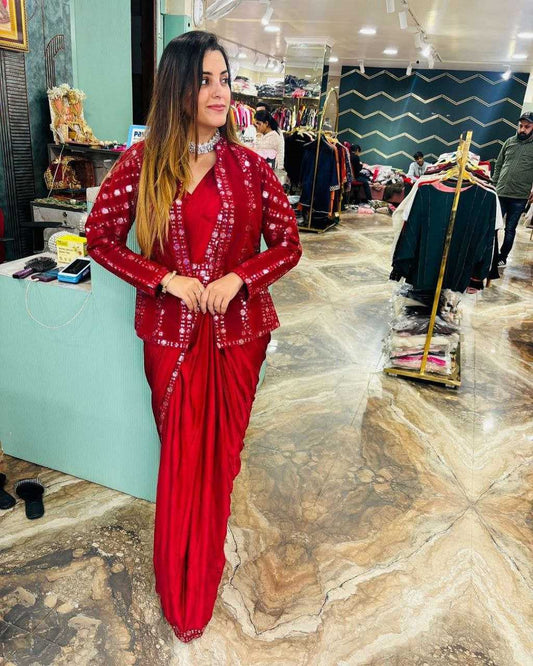 Ready To Wear Saree with Jacket