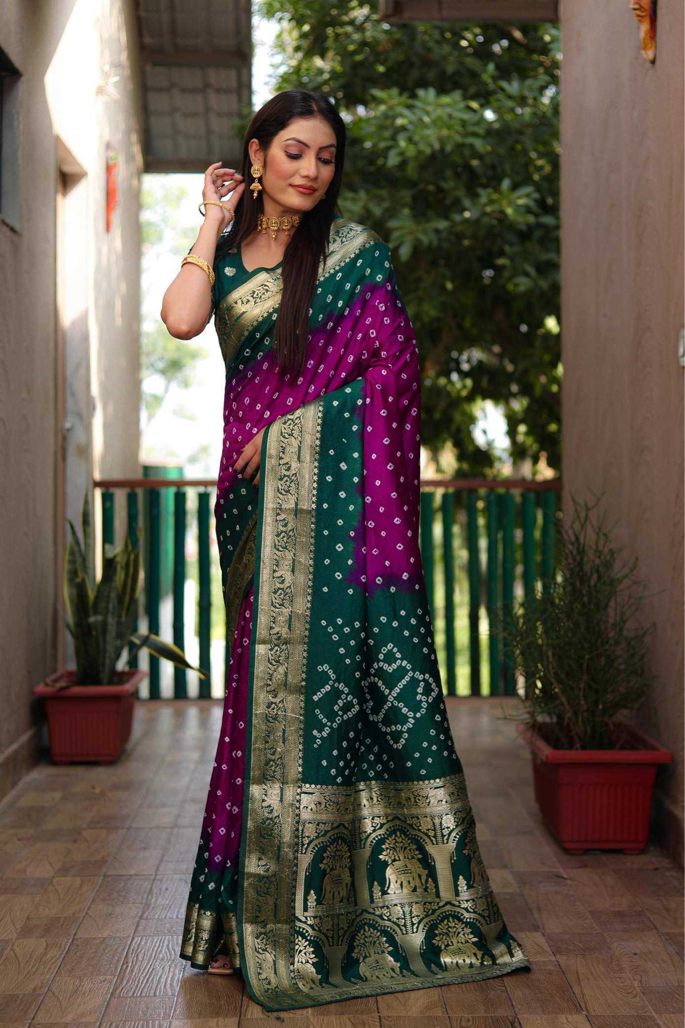 Bandhej Silk Saree Wedding Collection