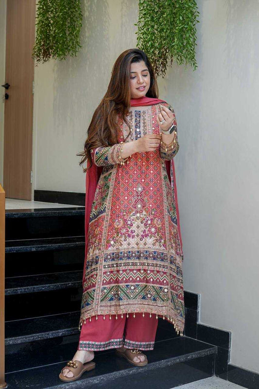 Chinnon Silk Designer Salwar Suit