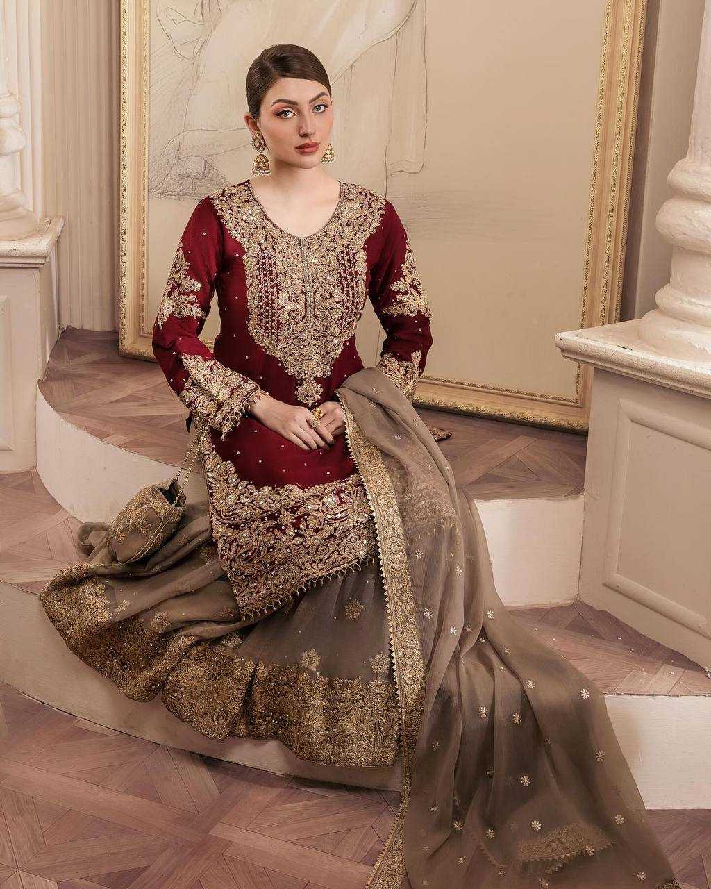 Faux Georgette Embroidery Suit