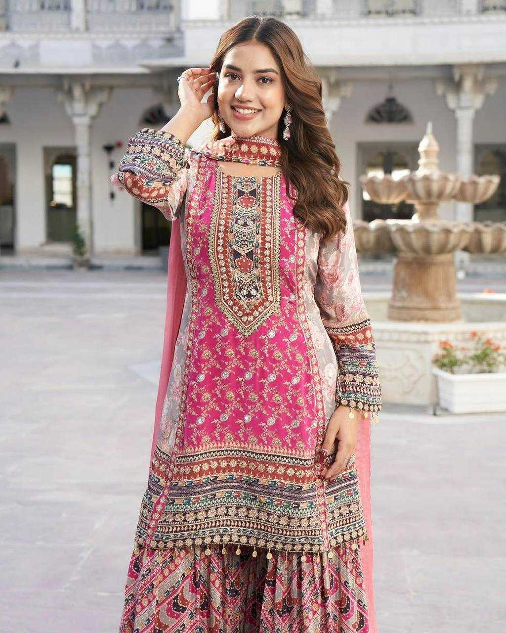 Amazing Georgette Palazzo Suit
