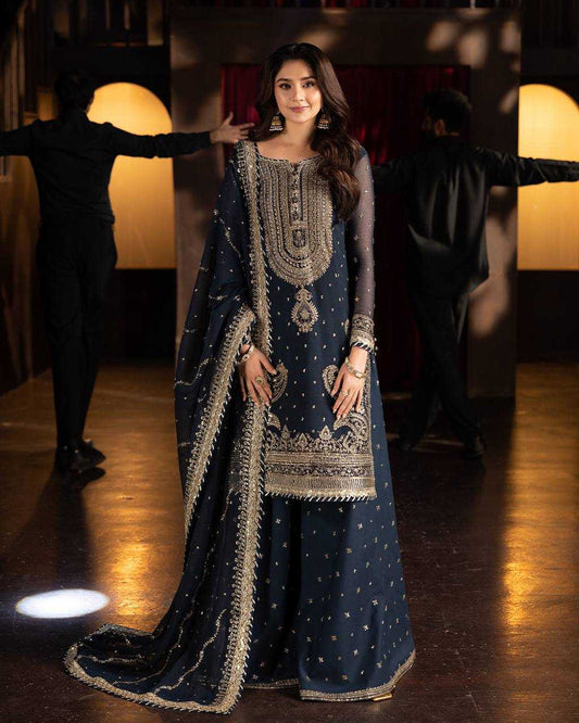 Faux Georgette Sharara Suit