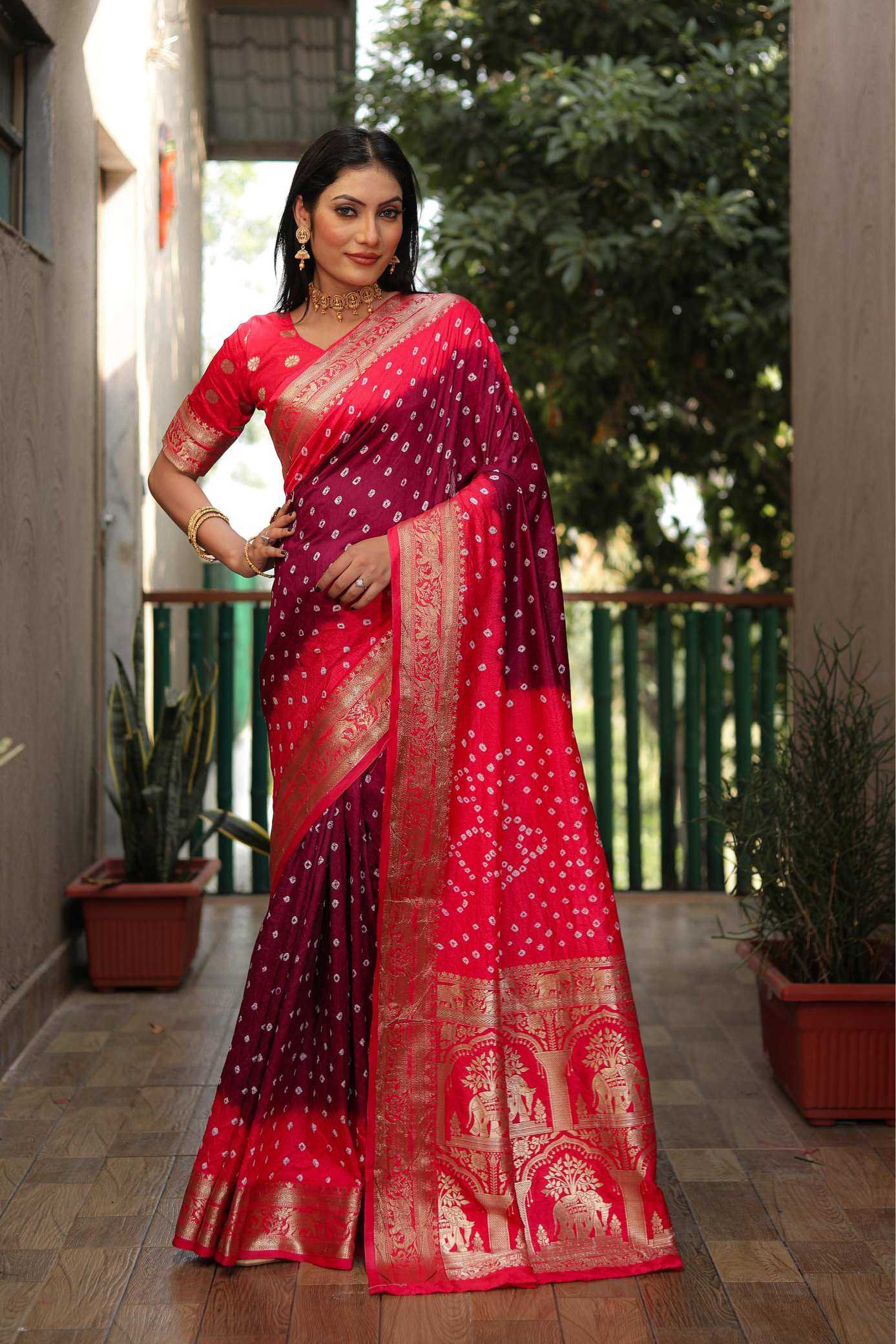Bandhej Silk Saree Wedding Collection
