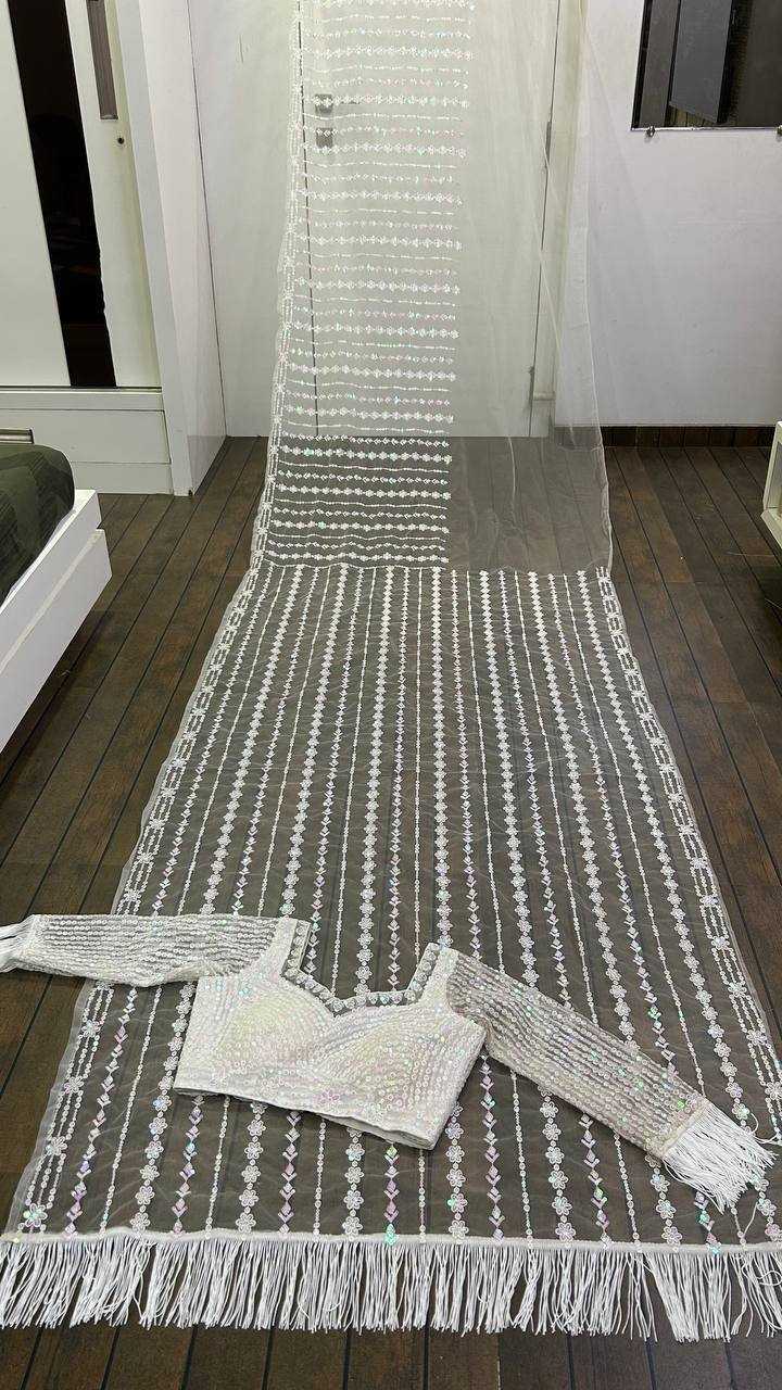 Net Saree with Sequence