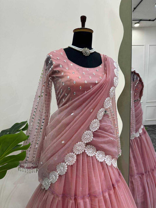 Organza Ruffle Style Saree