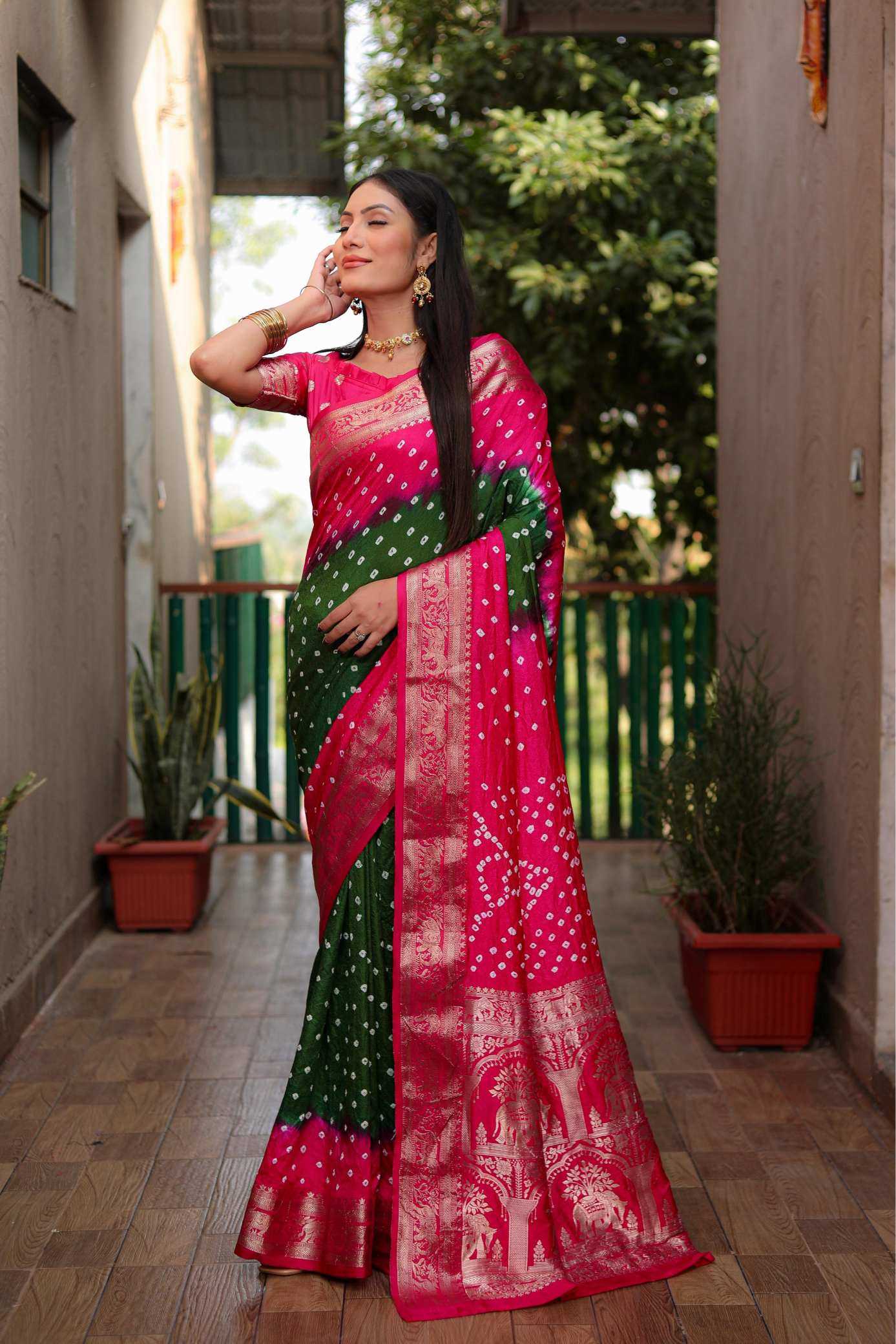 Bandhej Silk Saree Wedding Collection