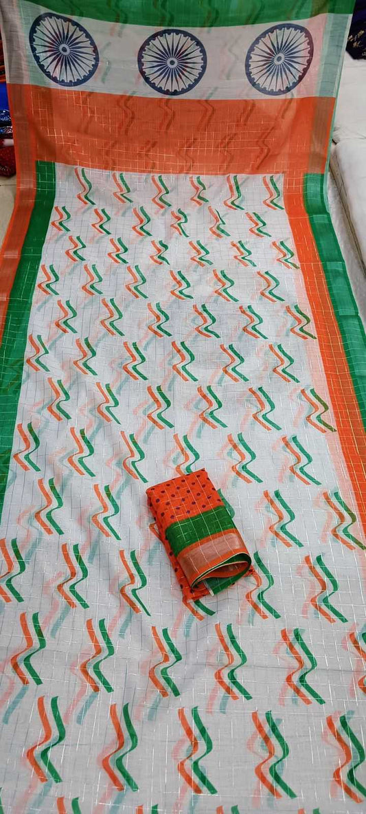 Amazing India Independence Saree