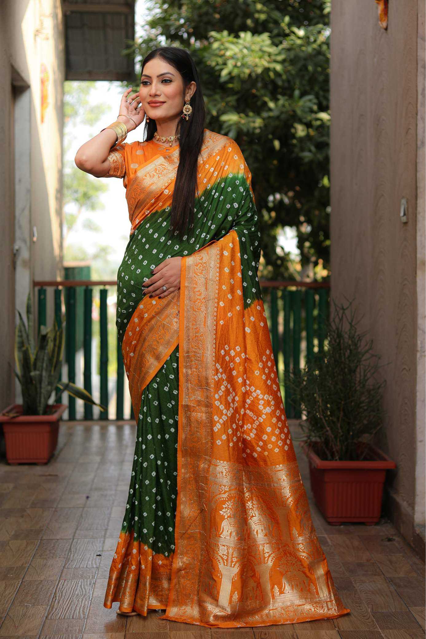 Bandhej Silk Saree Wedding Collection
