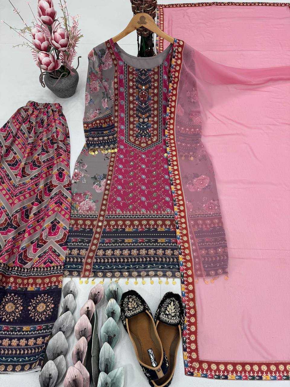 Amazing Georgette Palazzo Suit