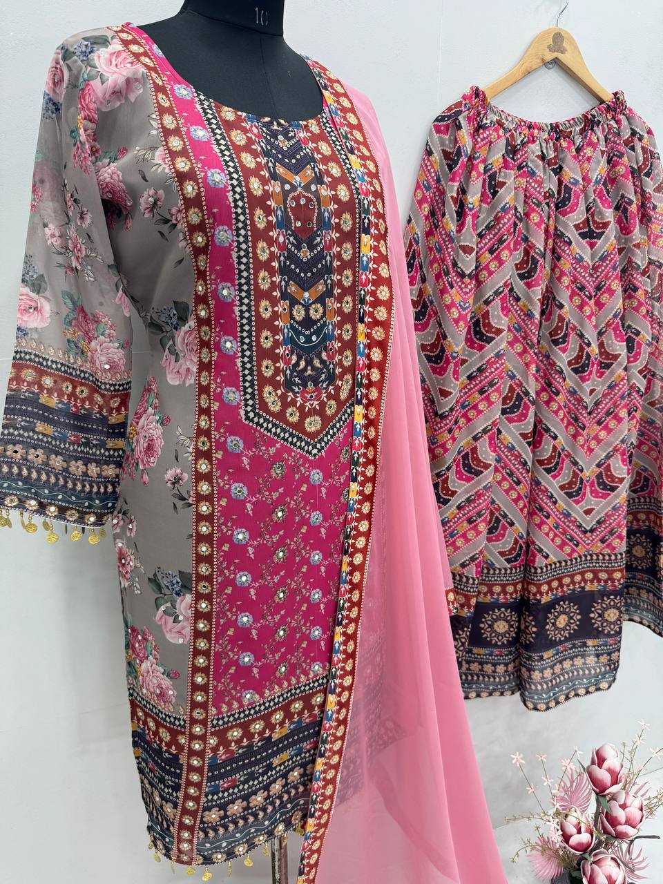Amazing Georgette Palazzo Suit