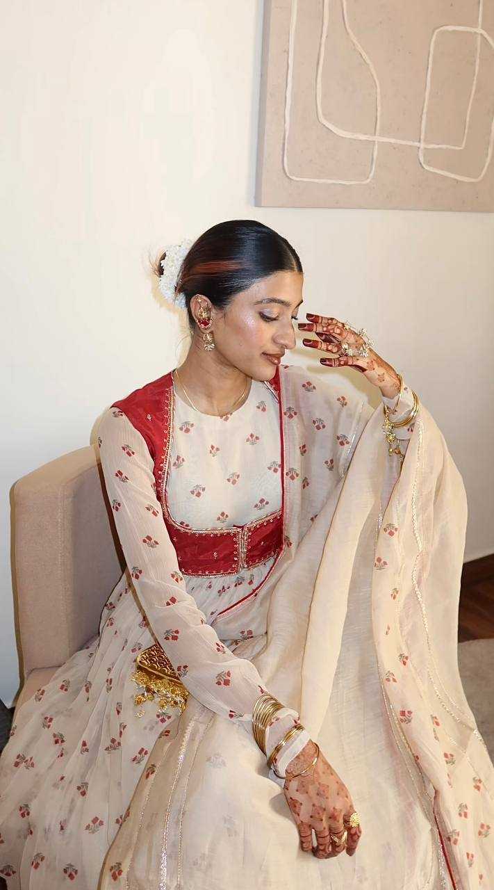 Faux Georgette Western Gown
