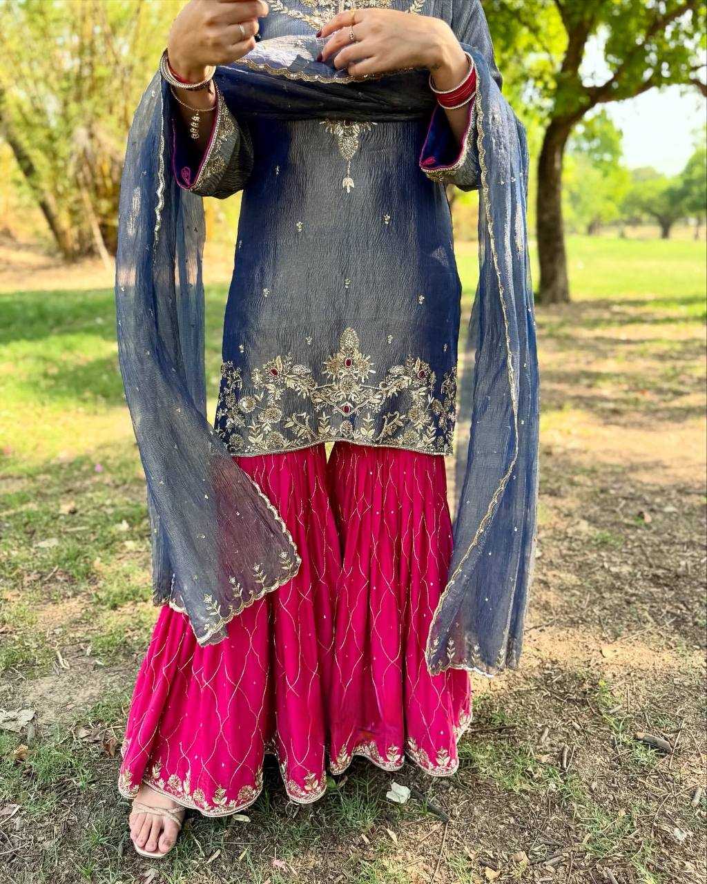 Embroidered Sharara Suit