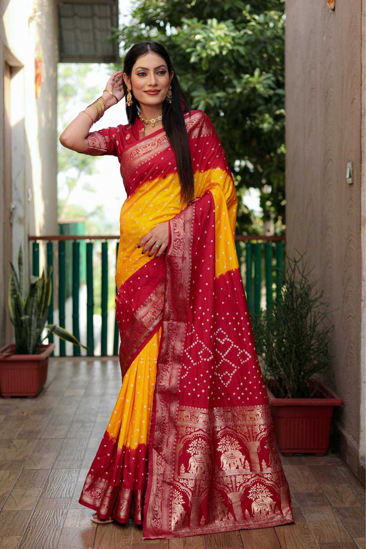 Bandhej Silk Saree Wedding Collection