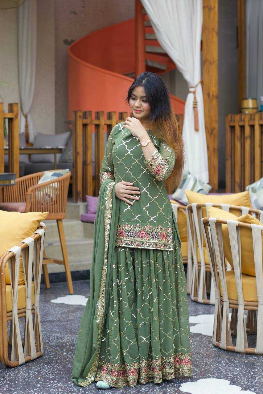 Georgette Sharara Palazzo suit
