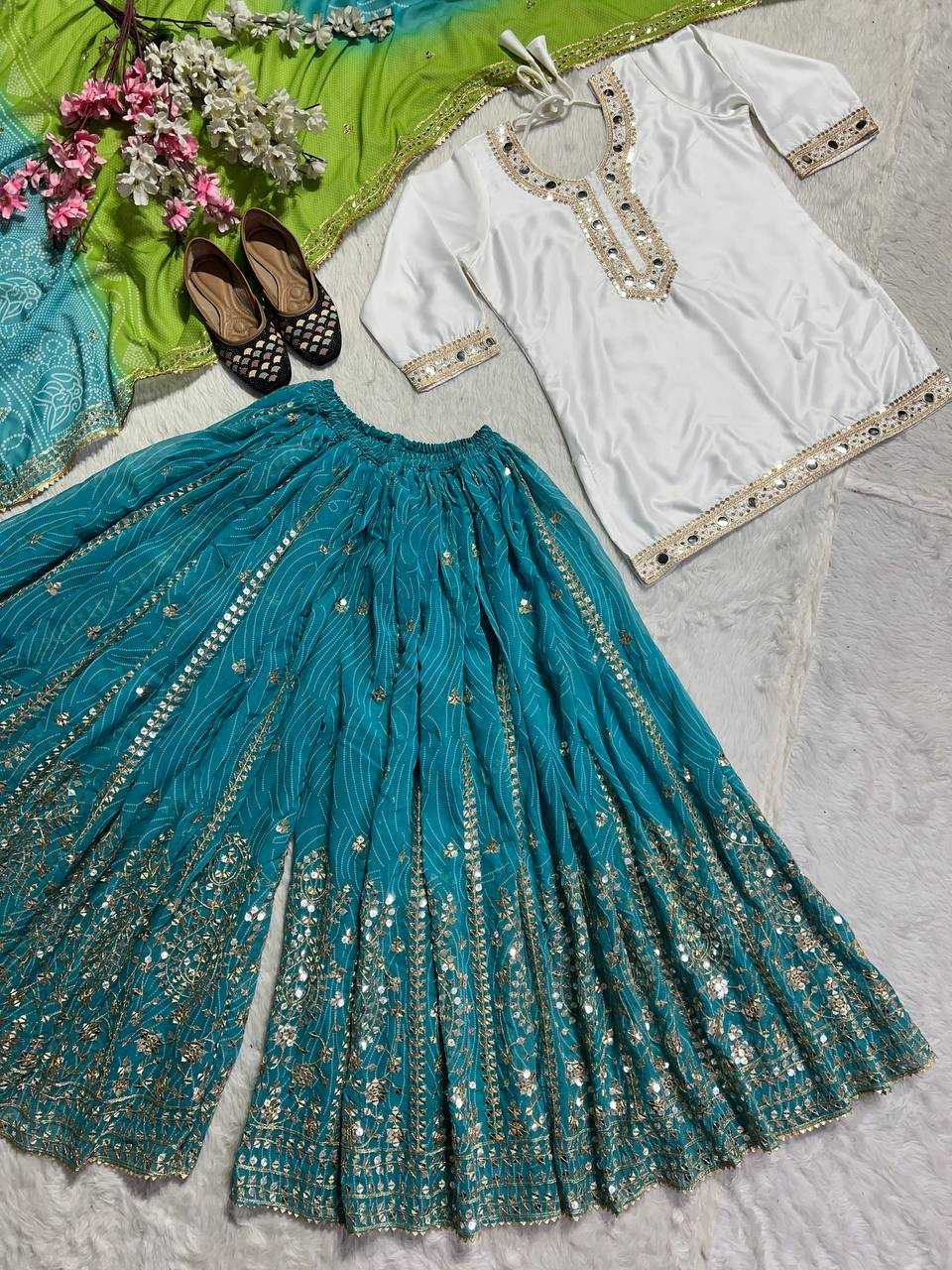 Malai Silk Designer Sharara Suit