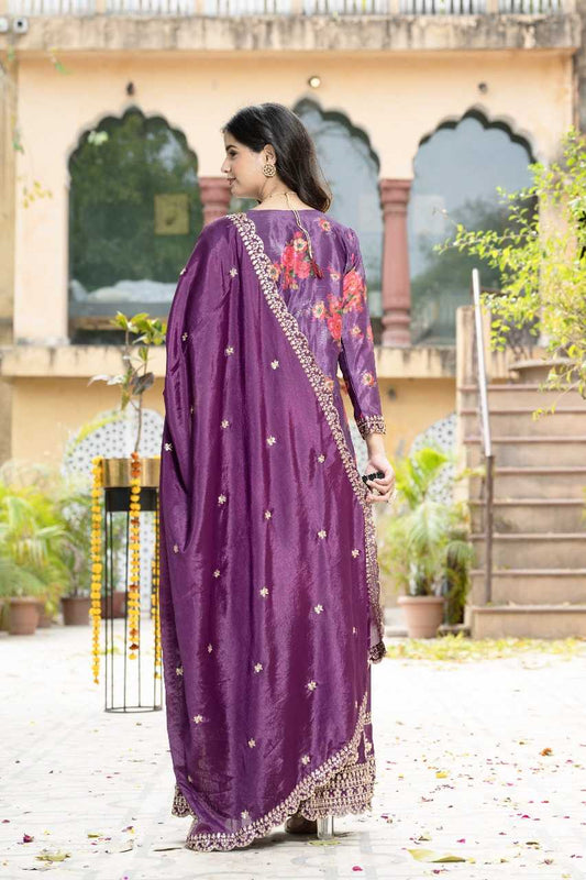 Chinnon Silk Designer Palazzo Suit