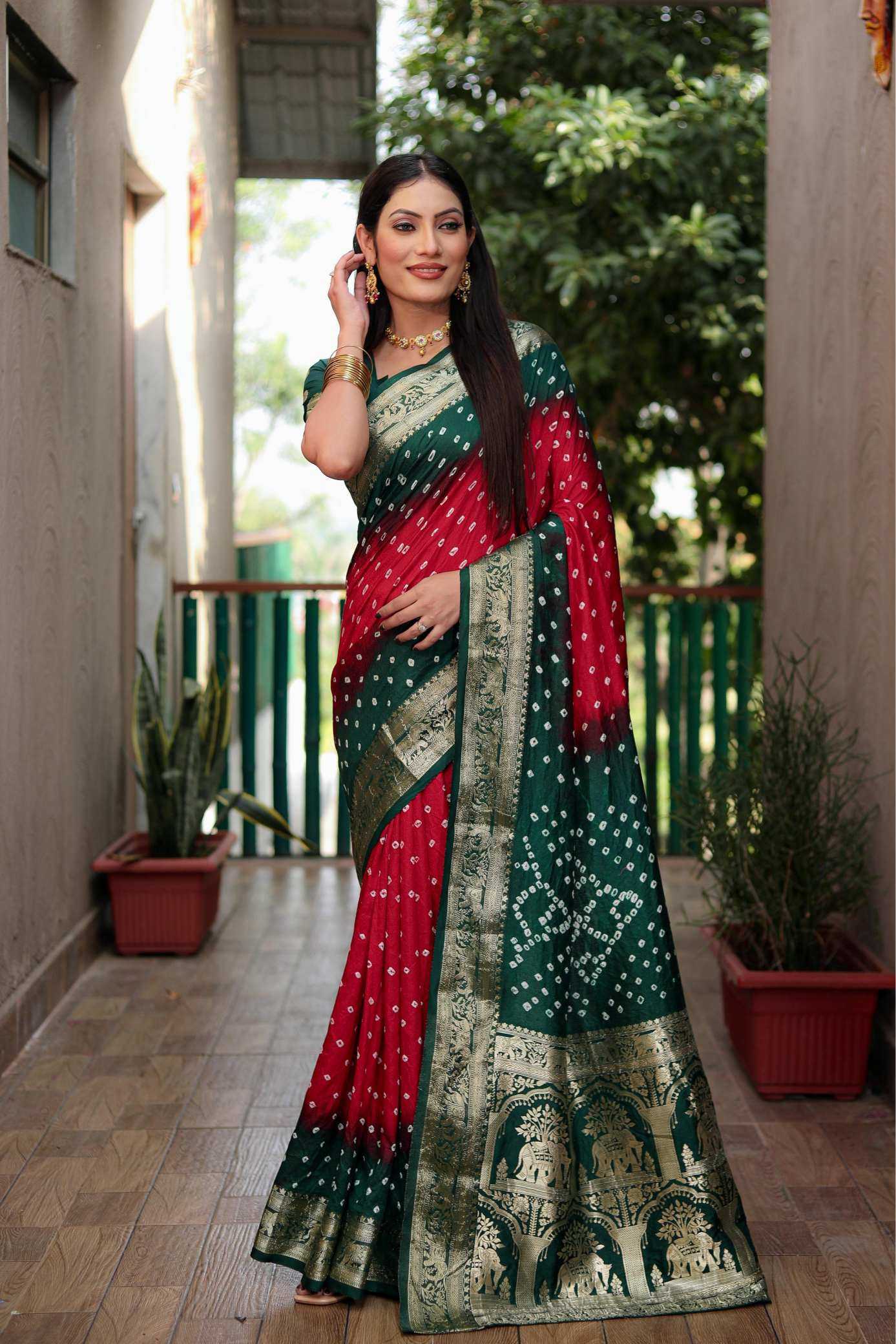 Bandhej Silk Saree Wedding Collection