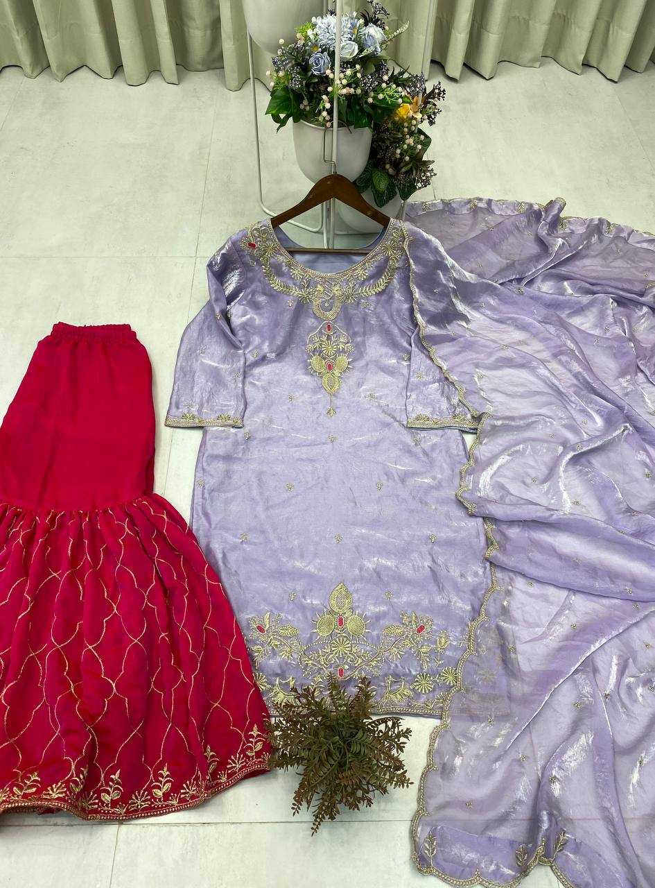 Embroidered Sharara Suit