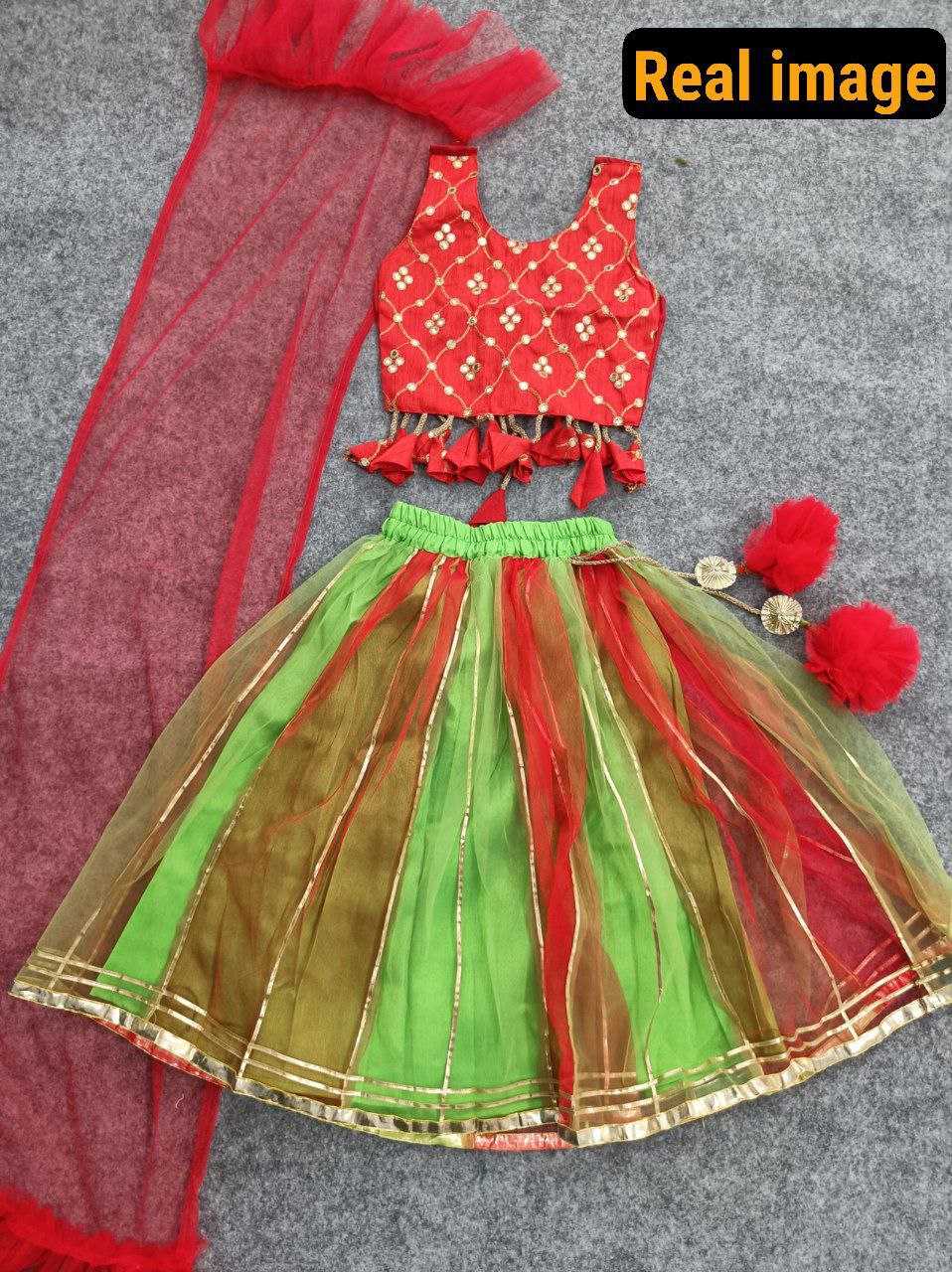 Art Silk Baby Girl Wear Lehenga Choli