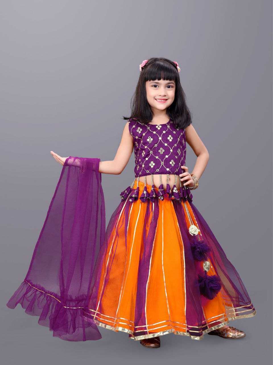 Art Silk Baby Girl Wear Lehenga Choli