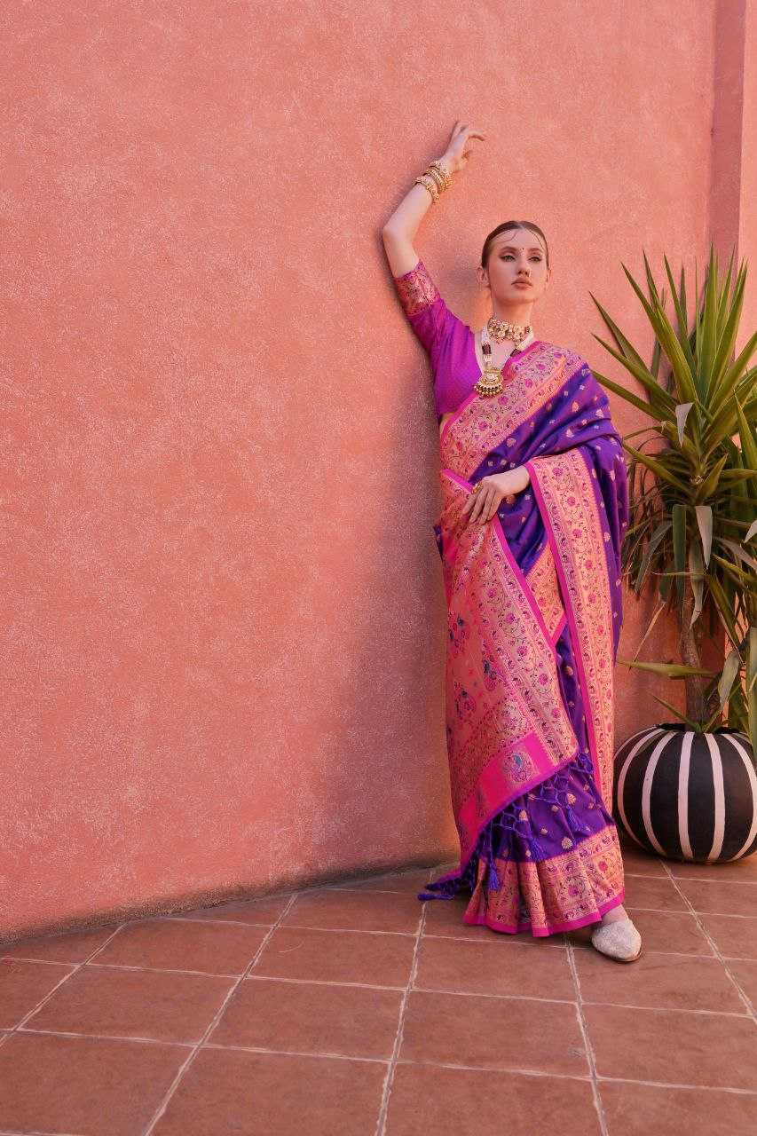 Banarasi Soft Silk With Zari Work PAITHANI Saree