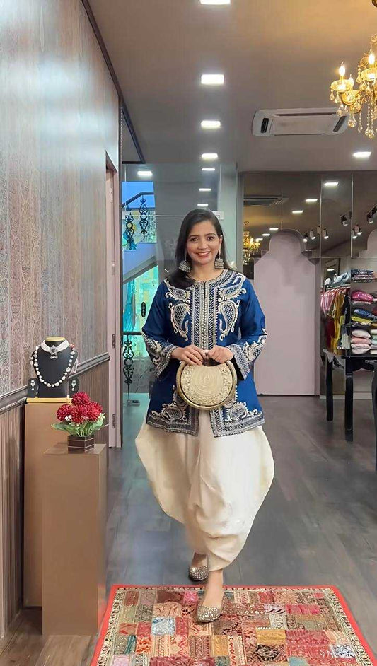 Chinon Embroidery Patiala Suit