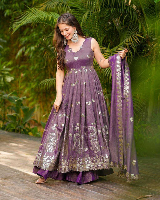 Crunchi Silk Palazzo Suit