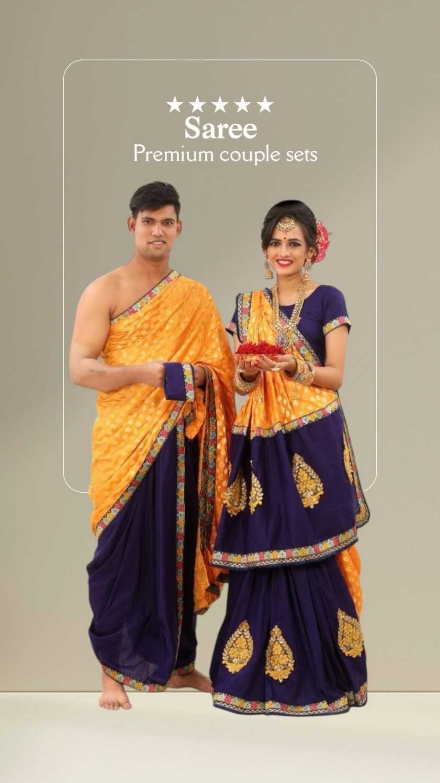 Fancy Matching Ethnic Couple Wear Outfits