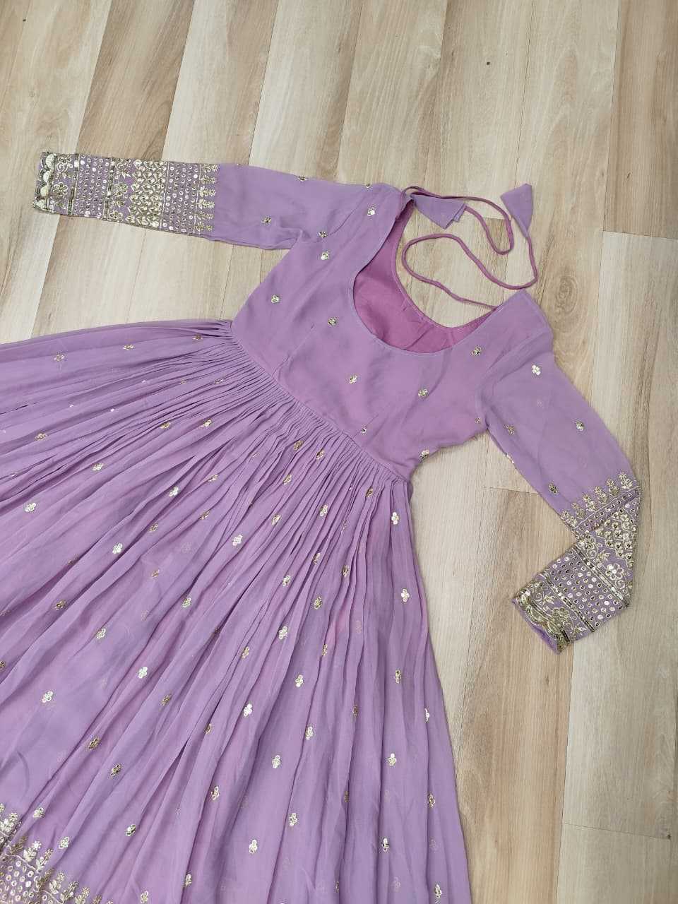 Faux Georgette Embroidery Anarkali Fancy Gowns