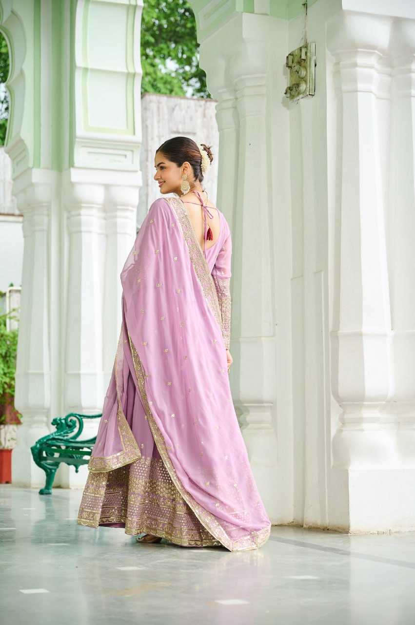 Faux Georgette Embroidery Anarkali Fancy Gowns