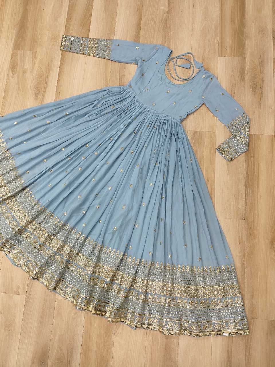 Faux Georgette Embroidery Anarkali Fancy Gowns