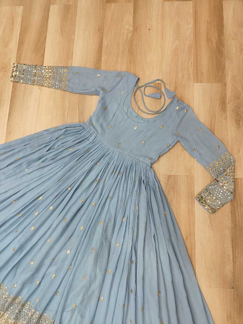 Faux Georgette Embroidery Anarkali Fancy Gowns