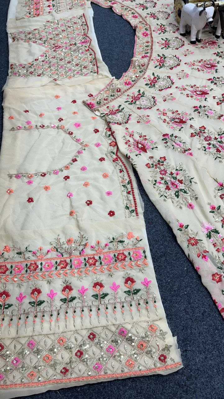 Faux Georgette Engagement Outfits Lehengas Wedding Collections