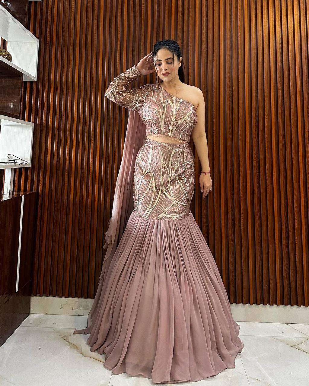 FAUX GEORGETTE DESIGNER FANCY LEHENGAS