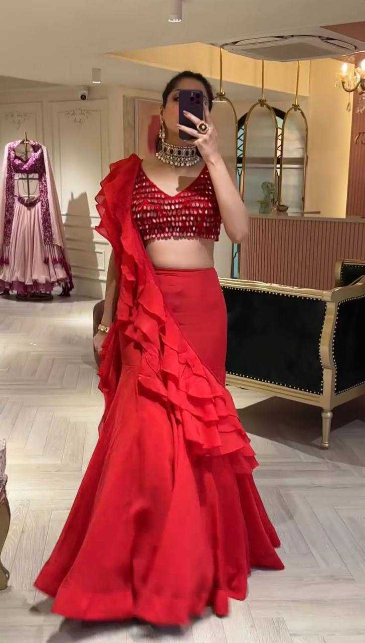 FAUX GEORGETTE LEHENGA SAREE