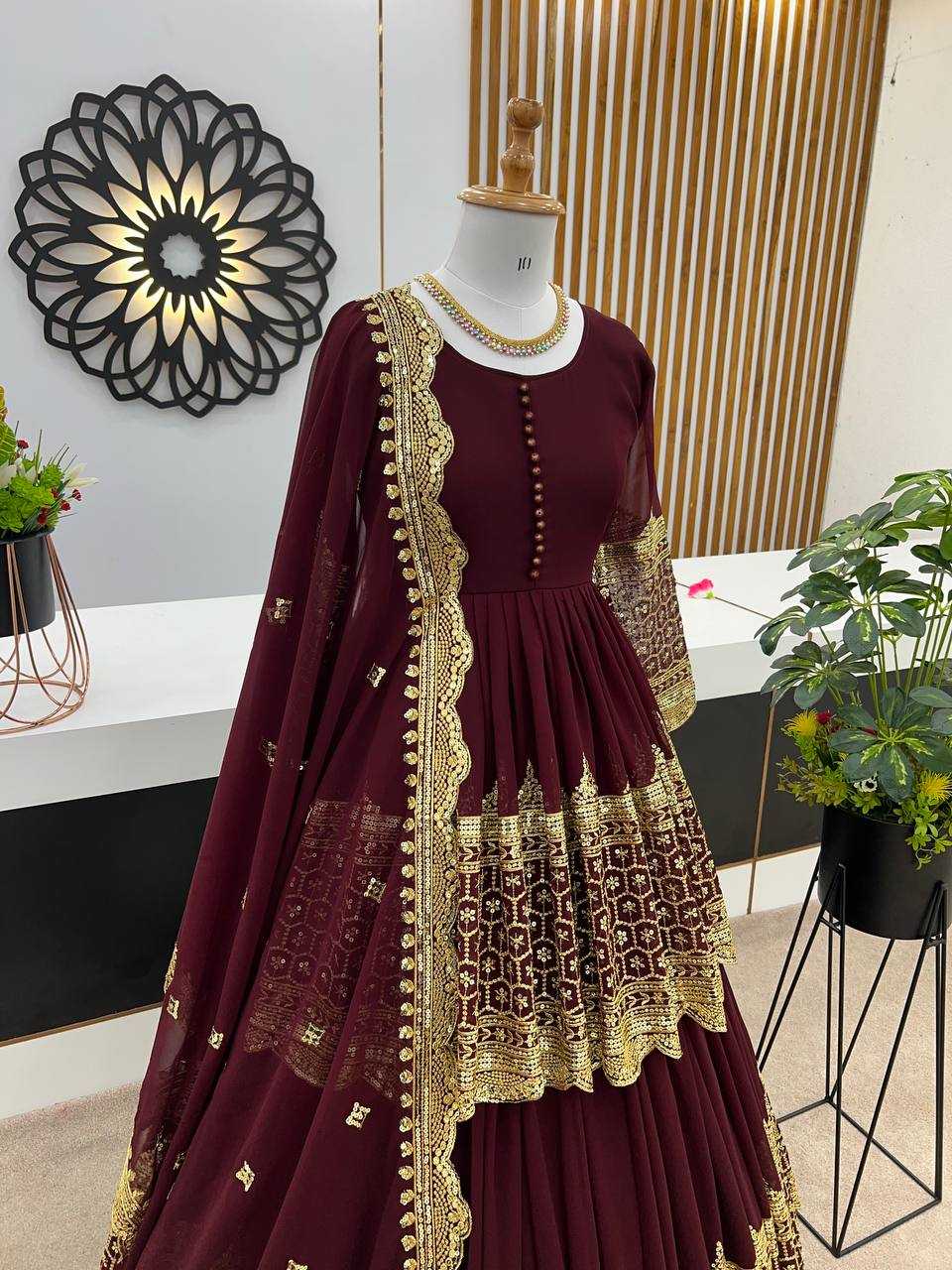 Georgette Embroidered Lehengas Wedding Collections
