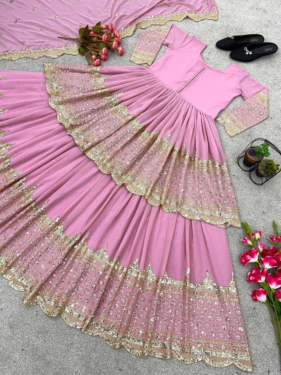 Georgette Embroidered Lehengas Wedding Collections