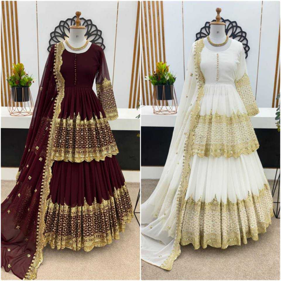 Georgette Embroidered Lehengas Wedding Collections
