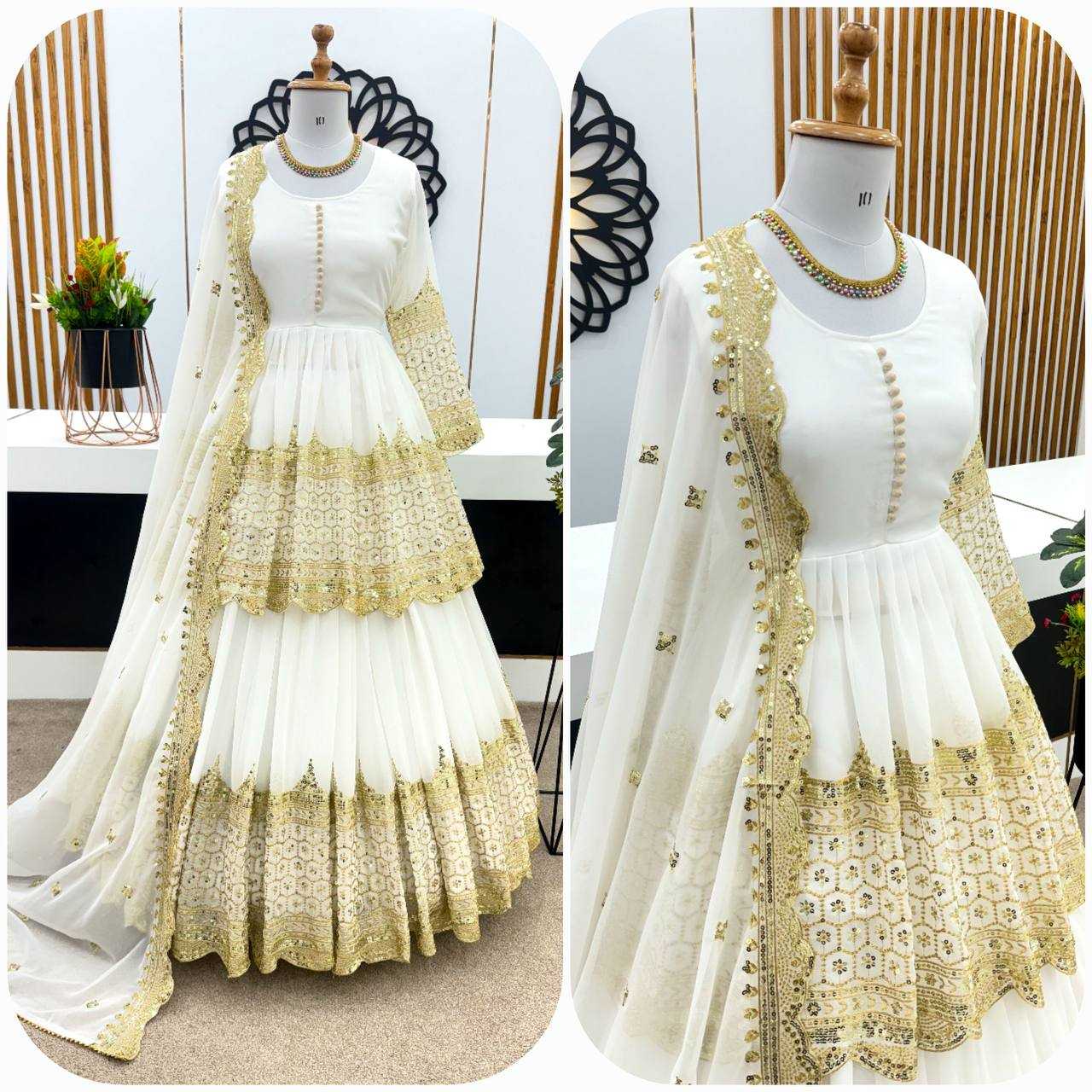 Georgette Embroidered Lehengas Wedding Collections