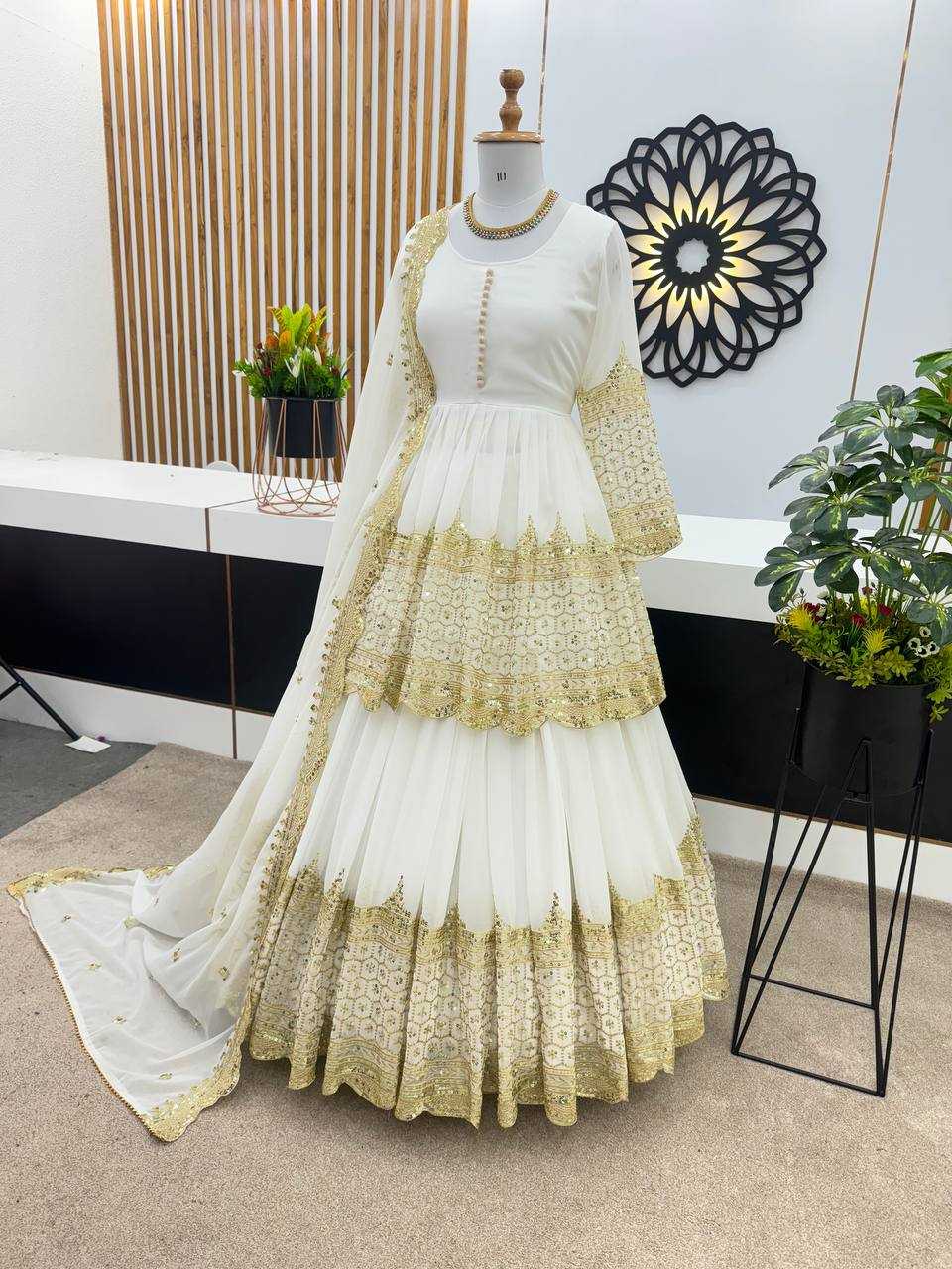 Georgette Embroidered Lehengas Wedding Collections