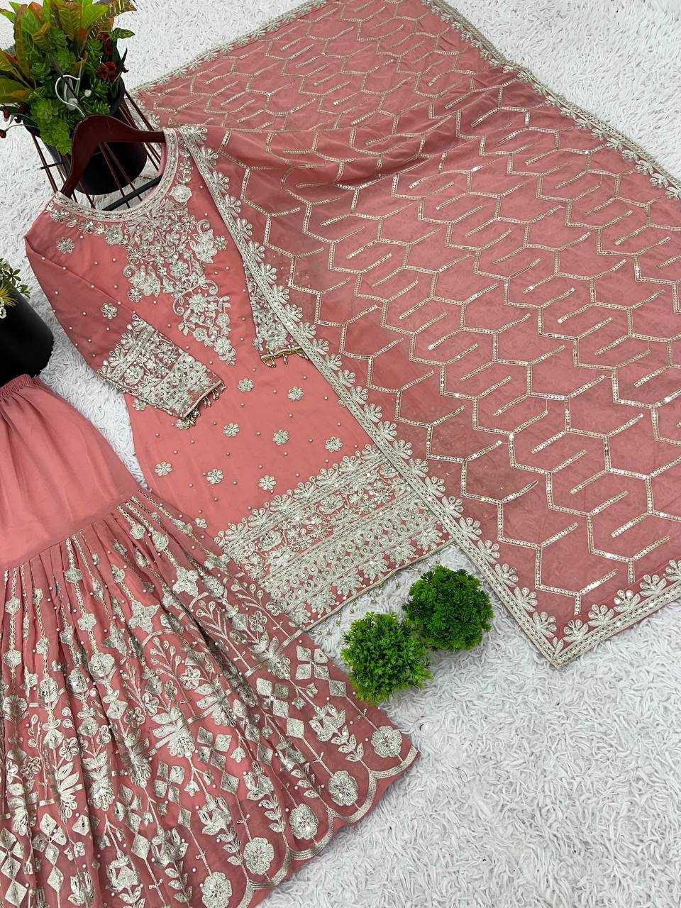 Georgette Wedding Sharara Salwar Suits