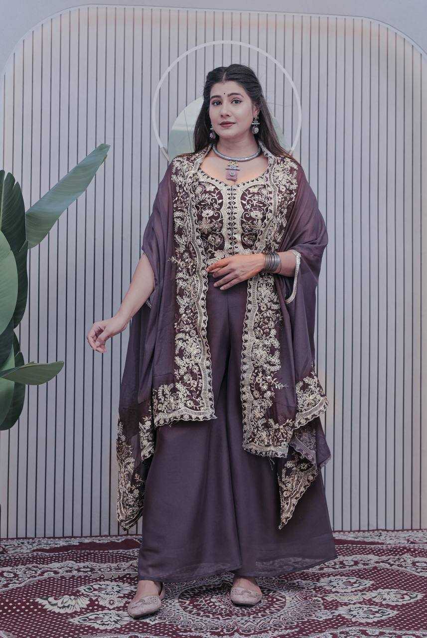 Georgette Embroidery Sharara Salwar Suit
