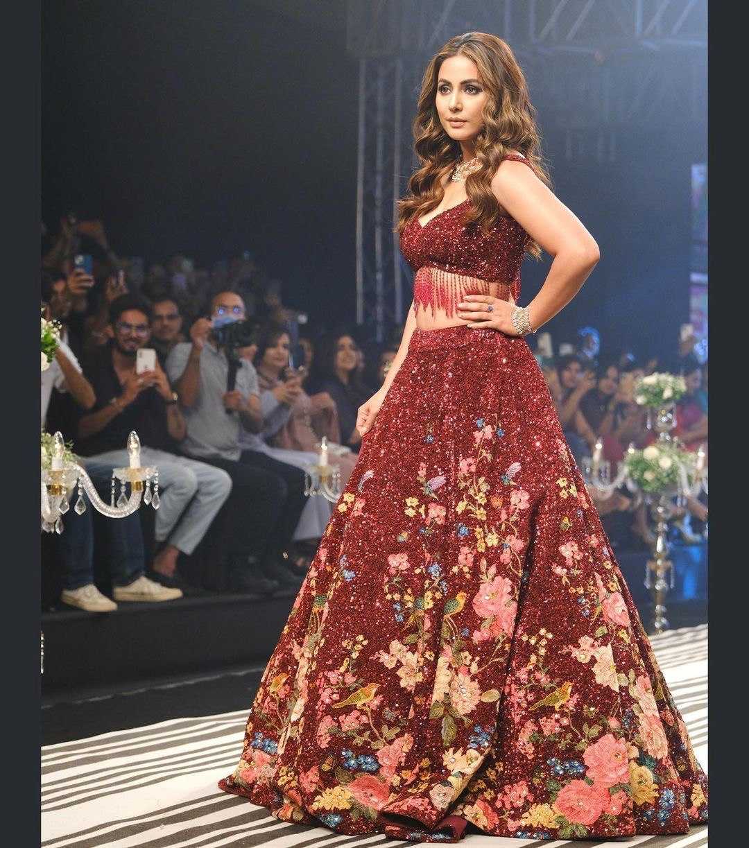 Georgette Bollywood Lehenga HINA KHAN Collection