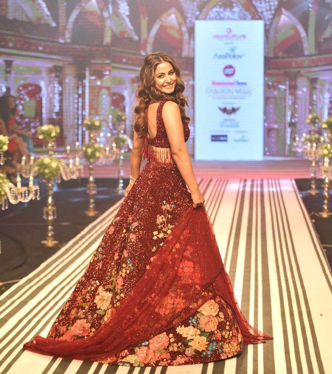Georgette Bollywood Lehenga HINA KHAN Collection